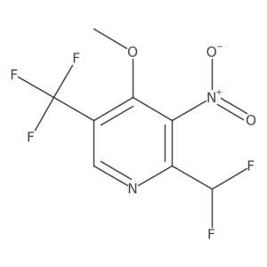 2-(Difluoromethyl)-4-methoxy-3-nitro-5-(trifluoromethyl)pyridine Structure