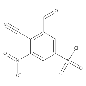 4-Cyano-3-formyl-5-nitrobenzenesulfonyl chloride Structure