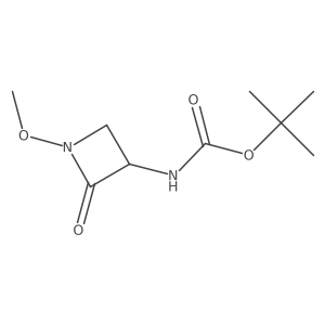 tert-butyl N-(1-methoxy-2-oxoazetidin-3-yl)carbamate Structure