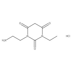 1-(2-aminoethyl)-3-ethylpyrimidine-2,4,6(1H,3H,5H)-trione hydrochloride Structure