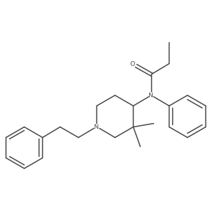 N-[3,3-dimethyl-1-(2-phenylethyl)piperidin-4-yl]-N-phenylpropanamide结构式