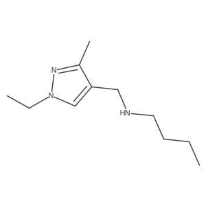 butyl[(1-ethyl-3-methyl-1H-pyrazol-4-yl)methyl]amine结构式