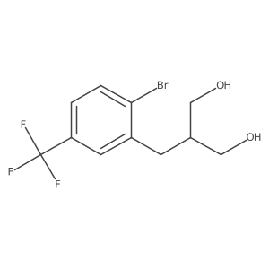 2-(2-Bromo-5-(trifluoromethyl)benzyl)propane-1,3-diol结构式
