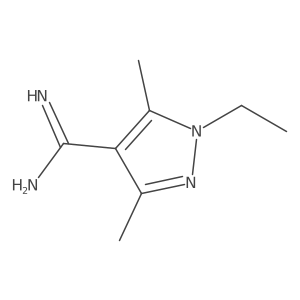 1-ethyl-3,5-dimethyl-1H-pyrazole-4-carboximidamide结构式