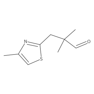 2,2-Dimethyl-3-(4-methyl-1,3-thiazol-2-yl)propanal结构式