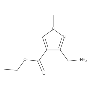 ethyl 3-(aminomethyl)-1-methyl-1H-pyrazole-4-carboxylate Structure