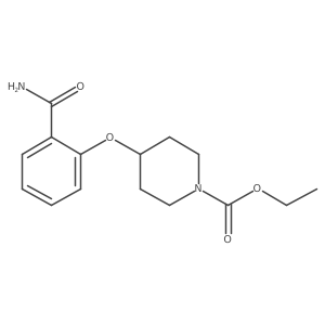 Ethyl 4-(2-carbamoylphenoxy)piperidine-1-carboxylate结构式