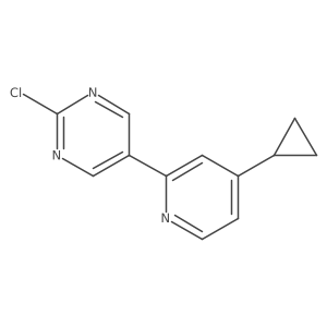2-Chloro-5-(4-cyclopropylpyridin-2-yl)pyrimidine Structure