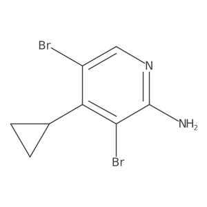 3,5-Dibromo-4-cyclopropylpyridin-2-amine Structure