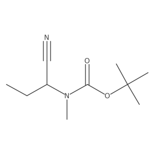 tert-butyl N-(1-cyanopropyl)-N-methylcarbamate Structure
