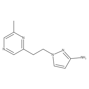 1-[2-(6-methylpyrazin-2-yl)ethyl]-1H-pyrazol-3-amine结构式