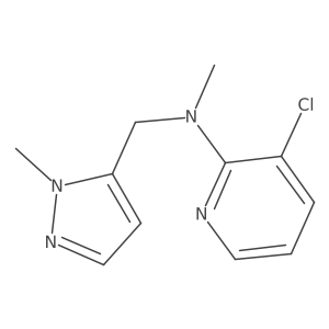 3-chloro-N-methyl-N-((1-methyl-1H-pyrazol-5-yl)methyl)pyridin-2-amine结构式