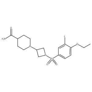 1-(1-((4-Ethoxy-3-fluorophenyl)sulfonyl)azetidin-3-yl)piperidine-4-carboxamide结构式