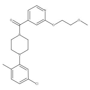 (4-(5-Chloro-2-methylphenyl)piperazin-1-yl)(2-(2-methoxyethoxy)pyridin-4-yl)methanone结构式