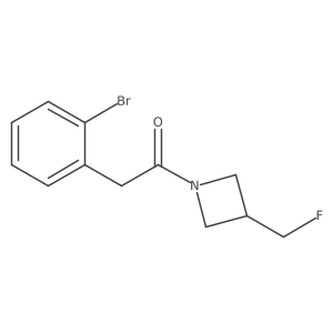 2-(2-Bromophenyl)-1-(3-(fluoromethyl)azetidin-1-yl)ethanone结构式
