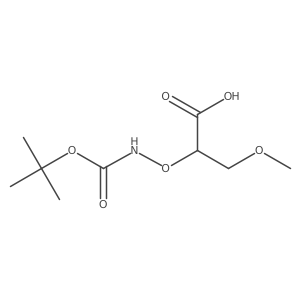 2-({[(Tert-butoxy)carbonyl]amino}oxy)-3-methoxypropanoic acid结构式