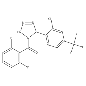 [5-[3-Chloro-5-(trifluoromethyl)pyridin-2-yl]-2,5-dihydrotetrazol-1-yl]-(2,6-difluorophenyl)methanone结构式