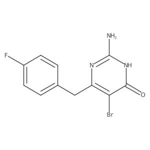 2-amino-5-bromo-6-(4-fluorobenzyl)pyrimidin-4(3H)-one结构式