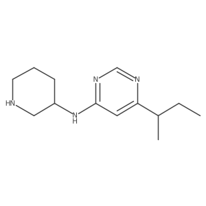 6-(butan-2-yl)-N-(piperidin-3-yl)pyrimidin-4-amine结构式