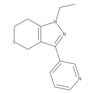 1-Ethyl-3-(pyridin-3-yl)-1,4,6,7-tetrahydrothiopyrano[4,3-c]pyrazole Structure
