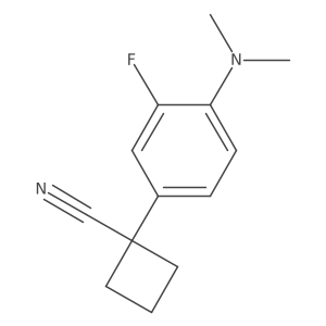 1-[4-(Dimethylamino)-3-fluorophenyl]cyclobutane-1-carbonitrile Structure