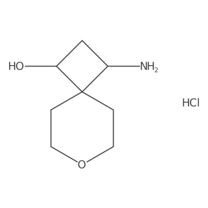 (1R,3R)-1-Amino-7-oxaspiro[3.5]nonan-3-ol;hydrochloride结构式