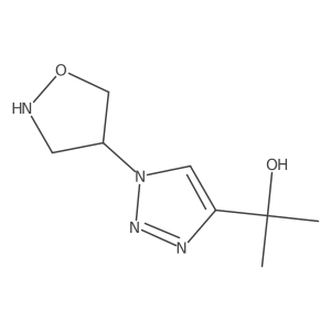 2-{1-[(4S)-1,2-oxazolidin-4-yl]-1H-1,2,3-triazol-4-yl}propan-2-ol结构式