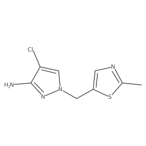 4-chloro-1-[(2-methyl-1,3-thiazol-5-yl)methyl]-1H-pyrazol-3-amine Structure