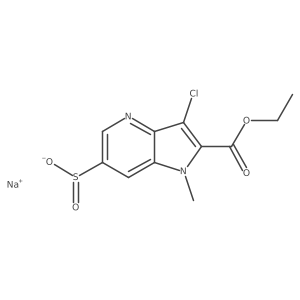 sodium 3-chloro-2-(ethoxycarbonyl)-1-methyl-1H-pyrrolo[3,2-b]pyridine-6-sulfinate Structure