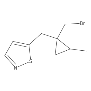 5-{[1-(Bromomethyl)-2-methylcyclopropyl]methyl}-1,2-thiazole Structure