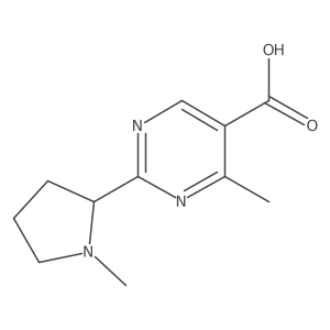 4-Methyl-2-(1-methylpyrrolidin-2-yl)pyrimidine-5-carboxylic acid Structure