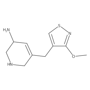 5-[(3-Methoxy-1,2-thiazol-4-yl)methyl]-1,2,3,6-tetrahydropyridin-3-amine结构式