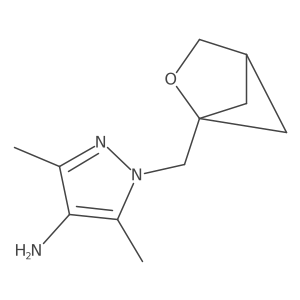 3,5-dimethyl-1-({2-oxabicyclo[2.1.1]hexan-1-yl}methyl)-1H-pyrazol-4-amine Structure