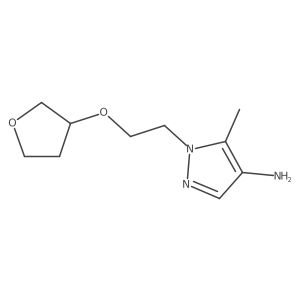 5-methyl-1-[2-(oxolan-3-yloxy)ethyl]-1H-pyrazol-4-amine结构式