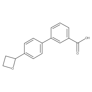 3-[4-(Oxetan-2-yl)phenyl]benzoic acid Structure