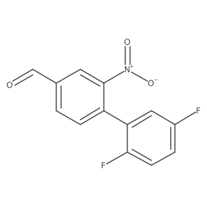 4-(2,5-Difluorophenyl)-3-nitrobenzaldehyde结构式