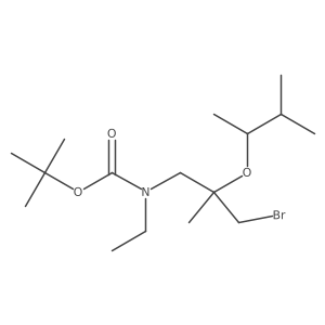 tert-butyl N-{3-bromo-2-methyl-2-[(3-methylbutan-2-yl)oxy]propyl}-N-ethylcarbamate结构式
