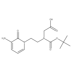 N-(2-(3-Amino-2-oxopyridin-1(2H)-yl)ethyl)-N-(tert-butoxycarbonyl)glycine结构式