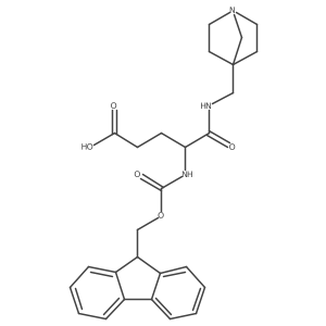 4-[({1-azabicyclo[2.2.1]heptan-4-yl}methyl)carbamoyl]-4-({[(9H-fluoren-9-yl)methoxy]carbonyl}amino)butanoic acid结构式
