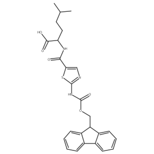 2-{[2-({[(9H-fluoren-9-yl)methoxy]carbonyl}amino)-1,3-thiazol-5-yl]formamido}-5-methylhexanoic acid结构式