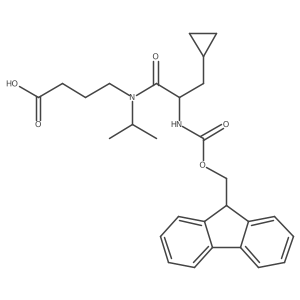 4-[3-cyclopropyl-2-({[(9H-fluoren-9-yl)methoxy]carbonyl}amino)-N-(propan-2-yl)propanamido]butanoic acid Structure