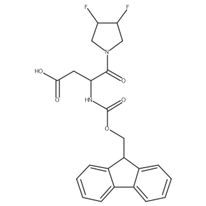 4-(3,4-difluoropyrrolidin-1-yl)-3-({[(9H-fluoren-9-yl)methoxy]carbonyl}amino)-4-oxobutanoic acid Structure