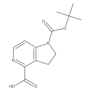 1-[(tert-butoxy)carbonyl]-1H,2H,3H-pyrrolo[3,2-c]pyridine-4-carboxylic acid结构式