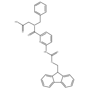 2-{N-benzyl-1-[6-({[(9H-fluoren-9-yl)methoxy]carbonyl}amino)pyridin-2-yl]formamido}acetic acid Structure