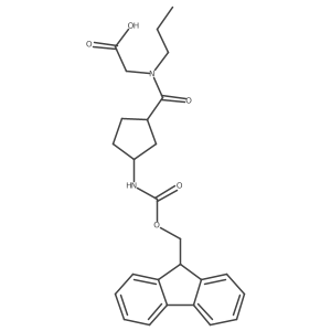 2-{1-[3-({[(9H-fluoren-9-yl)methoxy]carbonyl}amino)cyclopentyl]-N-propylformamido}acetic acid Structure