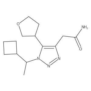 2-[1-(1-cyclobutylethyl)-5-(oxolan-3-yl)-1H-1,2,3-triazol-4-yl]acetamide结构式