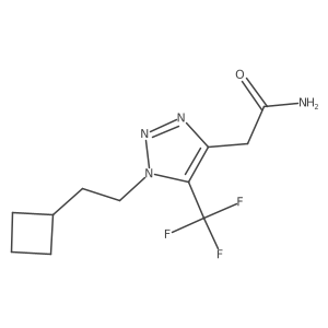 2-[1-(2-cyclobutylethyl)-5-(trifluoromethyl)-1H-1,2,3-triazol-4-yl]acetamide Structure