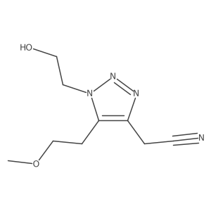 2-[1-(2-hydroxyethyl)-5-(2-methoxyethyl)-1H-1,2,3-triazol-4-yl]acetonitrile结构式