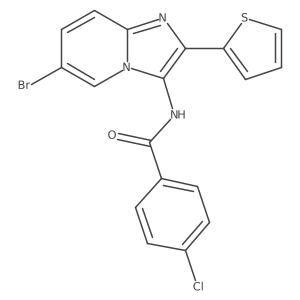 N-[6-bromo-2-(thiophen-2-yl)imidazo[1,2-a]pyridin-3-yl]-4-chlorobenzamide Structure
