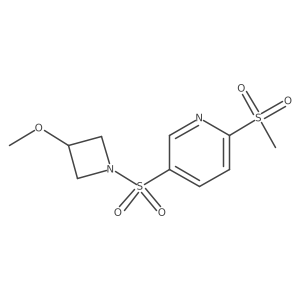 5-(3-Methoxyazetidin-1-yl)sulfonyl-2-methylsulfonylpyridine结构式